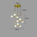 Ljojo Modern Minimalist LED Pendant Lights Bubble Spherical Bar Hanging Lamps Island Decor