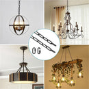 Ljojo 4mm Thick Metal Chain for Pendant Light - Heavy Duty Hanging Locker Lift