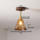 Ljojo LED Glass Ceiling Lamp Modern Yellow Lighting for Home Restaurant Hallway
