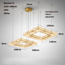 Alabaster Square Marble Chandelier Lighting Pendant by Ljojo Spanish Natural Marble Dining Room