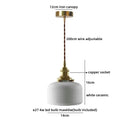 Ljojo Luxury Ceramic LED Pendant Lamp in Antique Brass Iron Finish
