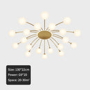Vintage Ceiling Light Ball Glass Lamp Gold G9 for Living Room Kitchen by Ljojo