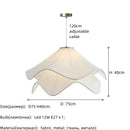 French Fabric Petal Led E27 Pendant Light by Ljojo: Nordic Creamy Art Decor Hanging Lamp