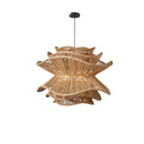 Bohemian Style Hand Woven Bamboo Pendant Light with Multi-layer Design by Ljojo