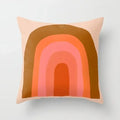 Ljojo Minimal Line Abstract Sun Pattern Plush Pillow Case