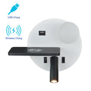 Ljojo LED Reading Wall Light with USB Charging, Wireless Sconce & Phone Switch.