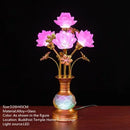 Ljojo LED Lotus Table Lamp: Illuminating Buddha's Presence in Worship Settings