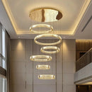 Ljojo Luxury Crystal Chandelier Pendant Light Gold Chrome Finish Modern Living Room Lighting