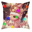 Ljojo LED Christmas Pillowcase - Santa Claus Fawn Design for Festive Home Decor
