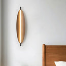 Ljojo Minimalist Peach Wood LED Wall Lamp for Homestay Bedroom and Living Room