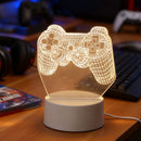 LED Game Controller Desk Lamp Bedlight | 3D Acrylic Game Room Night Light by Ljojo