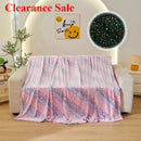 Ljojo Luminous Rainbow Unicorn Pegasus Star Flannel Blanket - Machine Washable Printing and Dyeing Blanket
