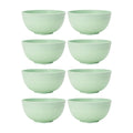 Ljojo Light Green Cereal Bowl Set for Dining, Desserts, and Camping