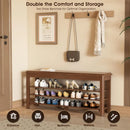 Ljojo™ Wooden Shoe Rack Bench: 3-Tier, Mid-Century Modern Design, 550lbs Capacity