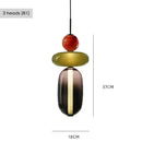 Modern Colorful Glass Pendant Chandelier Light for Loft Living Room - Ljojo