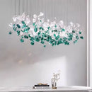 Nordic Green Stone Glass LED Pendant Chandelier by Ljojo - Elegant Dining Room Lighting Fixture