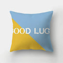 Blue Elk Geometric Pillow Case Cover by Ljojo - Fresh Animal Print Home Decoration