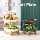 Ljojo 2/3 Layer Wooden Dinnerware Set - Partitioned Fruit Bowl, Candy Trays, Salad Bowl