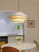 Handcrafted French Cream Chandelier Pendant Lampshade for Bedroom & Dining Room by Ljojo