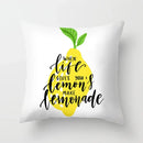 Lemon Pattern Summer Cushion Cover Throw Pillow for Sofa Decoration by Ljojo