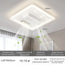 Modern Bladeless Ceiling Fan Lamp Remote Silent for Bedroom Living Room by Ljojo
