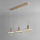 Ljojo Modern LED Brass Walnut Chandelier | Stylish Pendant Lamp for Restaurant Living Room