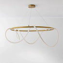 Ljojo LED Tube Chandelier: Modern Dining Room Lighting Fixture & Home Decor Ornament