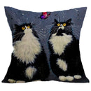 Cat Linen Cushion Cover by Ljojo - Home Decor Pillowcase 45*45cm