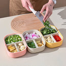 Ljojo 3-Grid Refrigerator Food Storage Box for Kitchen Fresh-keeping