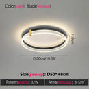 Ljojo LED Ring Ceiling Lamp Modern Creative Design for Living Room Hall Dining Bedroom