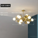 Nordic Glass Led Chandelier - Elegant Living Room & Bedroom Decoration Lighting - Ljojo