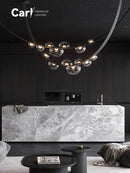 Ljojo Leather Belt Ceiling Chandelier Modern Minimalist Living Room Home Decorative Lights