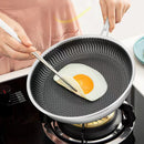 Ljojo 316 Stainless Steel Wok Pan for Induction Gas Stove Cooking