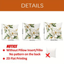 Ljojo Magnolia Butterfly Glass Jar Throw Pillow Covers - Rustic Floral Decor