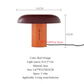 Italian Red Orange Mushroom Table Lamp LED Bedroom Lighting Fixture by Ljojo