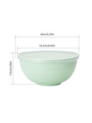 Ljojo Light Green Plastic Bowl Set with Lid for Kitchen, RV, Camping & Work