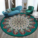 Ethnic Mandala Round Carpet for Living Room Decor by Ljojo