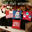 Ljojo Merry Christmas Pillowcases for Sofa Bedroom Car - Decorative Cushion Cover