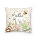 Easter Bunny Polyester Throw Pillow for Home Decor Sofa by Ljojo
