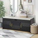 Ljojo™ Entryway Shoe Bench with Lift Top Storage and Cushioned Seat
