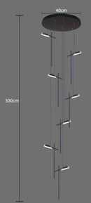 Italian Minimalist Headboard Pendant Lamp with Adjustable Multiple Headlights by Ljojo