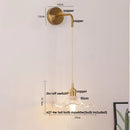 Ljojo LED Wall Lights Bar Clear Glass Bedside Lamp Stair Light Fixtures