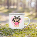 French Bulldog Print Enamel Mug by Ljojo - Dog Lover's Gift & Coffee Cup
