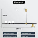 Ljojo Modern Glass Ball Pendant Light LED Chandelier Stylish Nordic Dining Room Decor