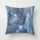Ljojo Marble Ocean Sea Pattern Polyester Throw Pillow Cover - Home Sofa Decor