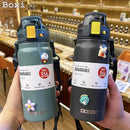 Ljojo 21oz Stainless Steel Water Bottle with Straw and Strap