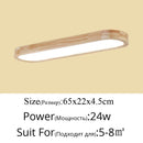 Ljojo Bauhaus Solid Wood Strip LED Ceiling Light Chandelier for Living Room Decor