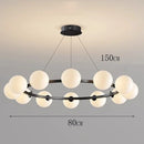 Ljojo Italian Light Luxury Circular Magic Bean Pendant Light for Dining Table and Living Room