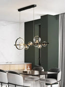 Ljojo Glass Bubble Chandelier Pendant Lamp for Kitchen and Dining Room Decor