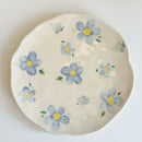 Hand-painted Flower Pattern Coffee Mug Set with Saucers by Ljojo